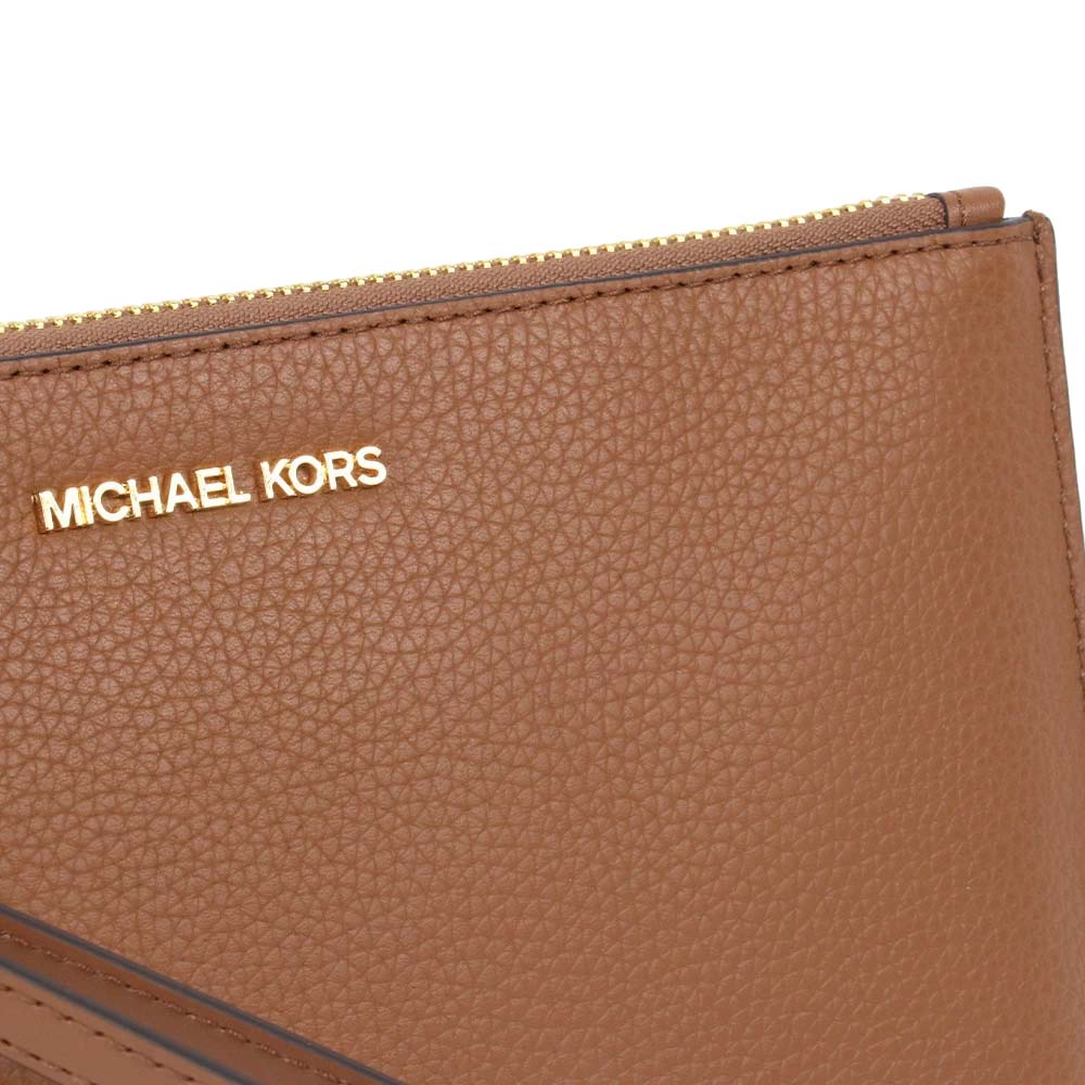 Michael Kors Large Wristlet Jet Set Travel Large Top Zip Wristlet Luggage Brown # 35S4GTVW3L