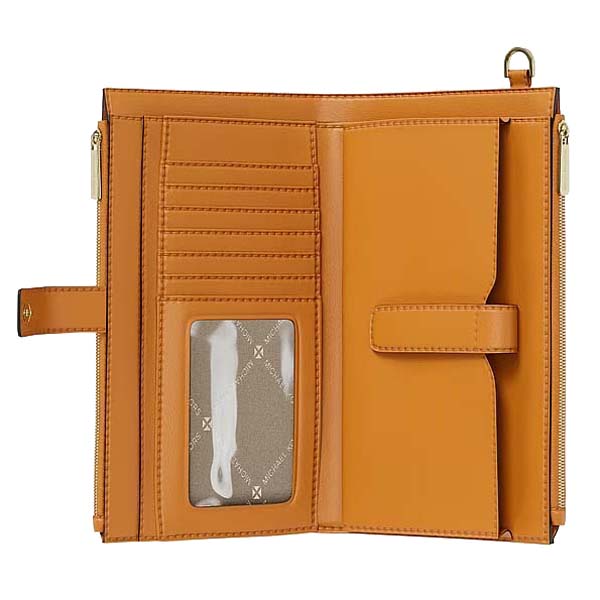 Michael Kors Jet Set Large Signature Logo Wristlet Radiant Orange # 35S4GTVW3B