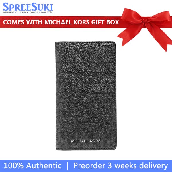 Michael Kors Cooper Large Logo Bi-Fold Card Case Black # 36F3COLD1B