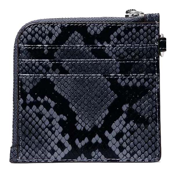 Michael Kors Jet Set Travel Medium Snake Embossed Chain Wallet Navy # 35S6STVC8G