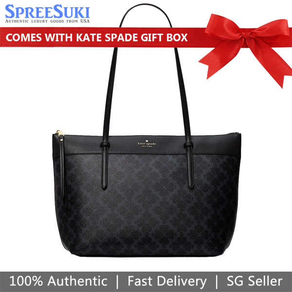 Kate Spade All Day Spade Flower Tote Bag Black # KO142