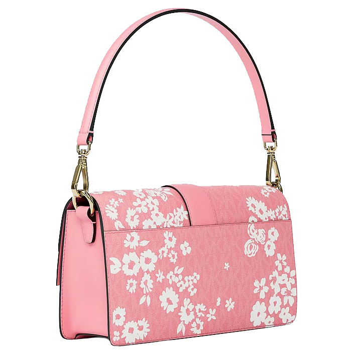 Michael Kors Greenwich Medium Printed Signature Logo Convertible Shoulder Bag Carnation Pink # 35S6GGRL2Y