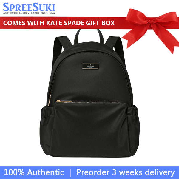 Kate Spade Carter Nylon Dome Backpack Black # KP110