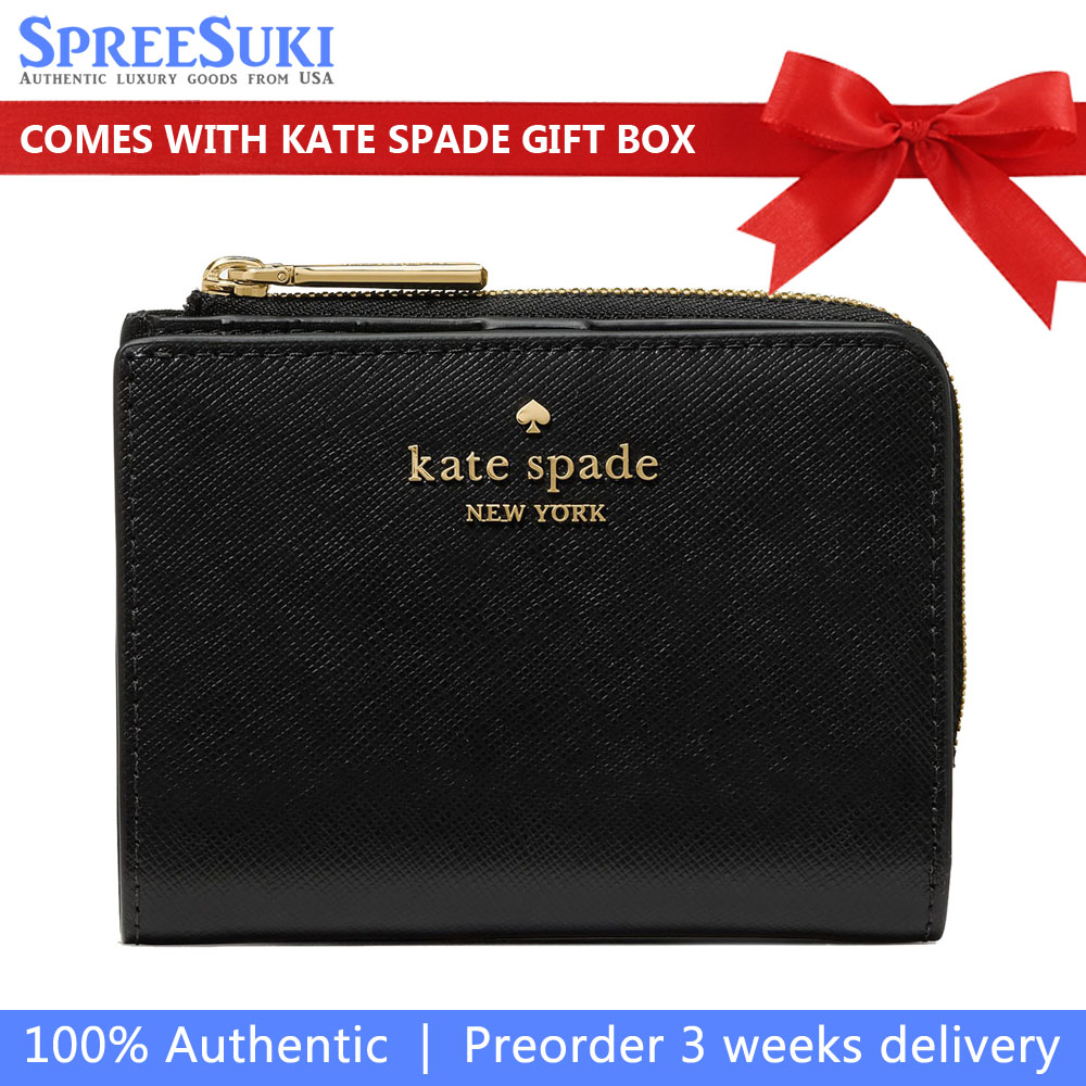 Kate Spade Small L-Zip Wallet Black # KN767