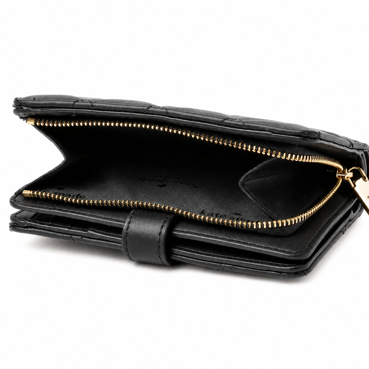 Kate Spade Medium Wallet Quilted Medium Bifold Wallet Black # KN755