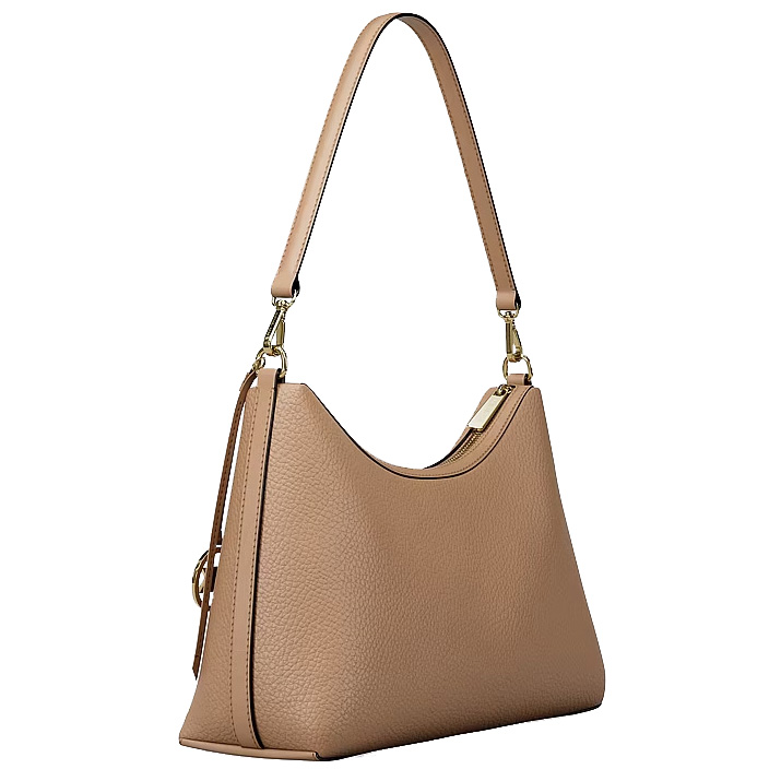 Michael Kors Sammy Medium Pebbled Leather Convertible Shoulder Bag Camel Beige # 35T6G8SC6L