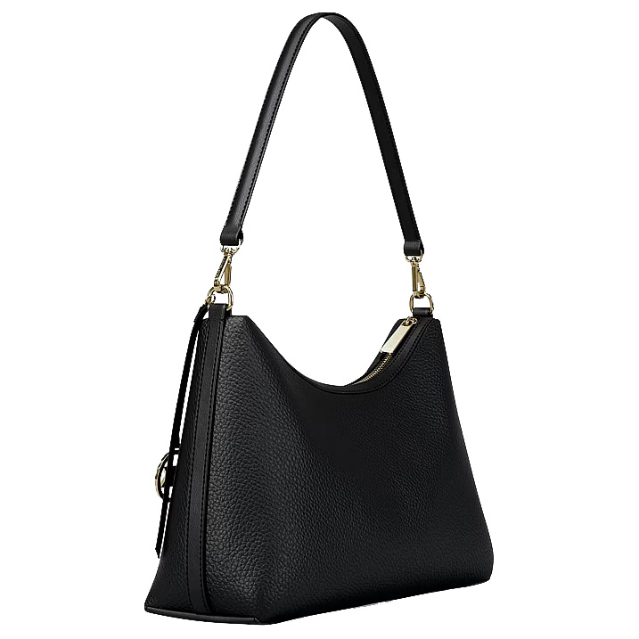 Michael Kors Sammy Medium Pebbled Leather Convertible Shoulder Bag Black # 35T6G8SC6L