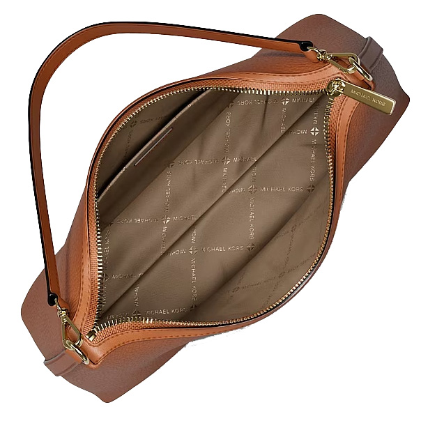 Michael Kors Sammy Medium Pebbled Leather Convertible Shoulder Bag Luggage Brown # 35T6G8SC6L