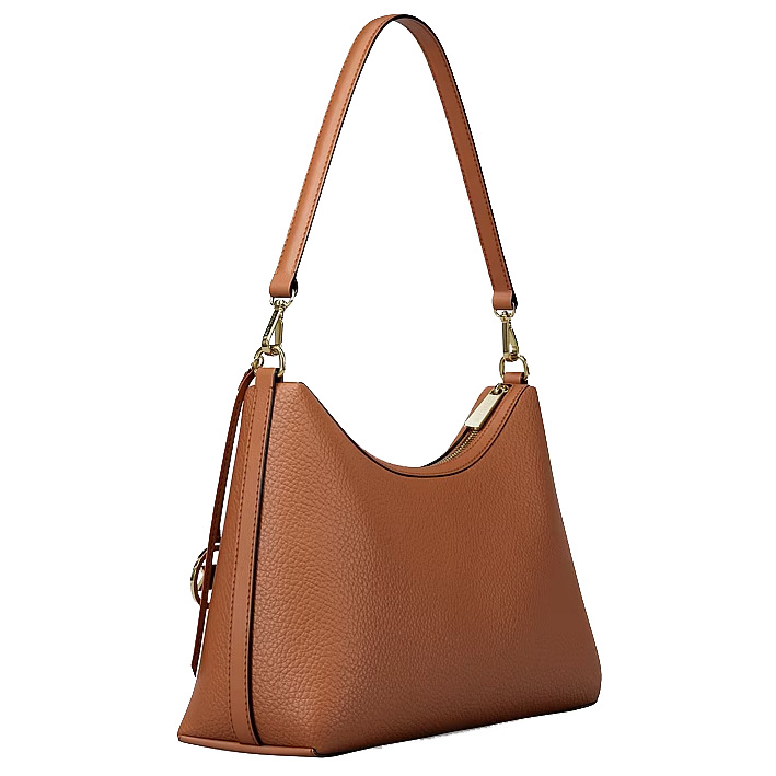 Michael Kors Sammy Medium Pebbled Leather Convertible Shoulder Bag Luggage Brown # 35T6G8SC6L