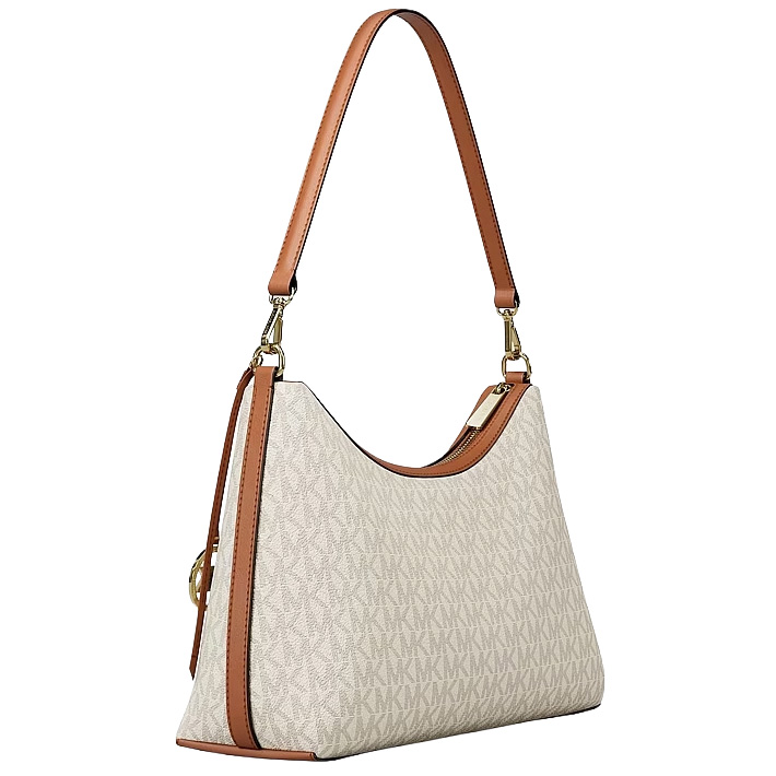 Michael Kors Sammy Medium Signature Logo Convertible Shoulder Bag Vanilla Cream # 35T6G8SC6B