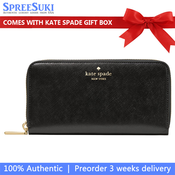 Kate Spade Large Continental Wallet Black # KN776