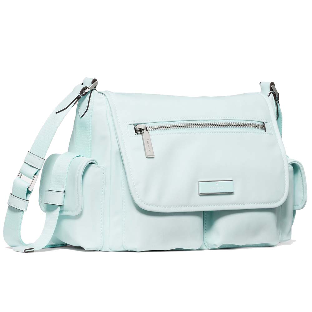 Kate Spade Carter Ksnyl Cargo Messenger Bag Crisp Sky Sky Blue # KN672
