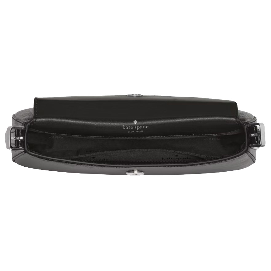 Kate Spade Bridget Crinkle Patent Small Flap Shoulder Black # KM677