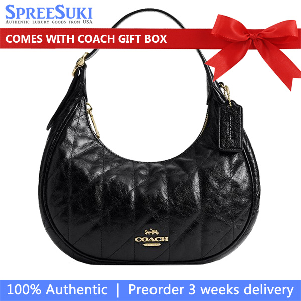 Coach Emily Shoulder Bag With Quilting Black # CDX21