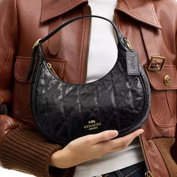 Coach Emily Shoulder Bag With Quilting Black # CDX21