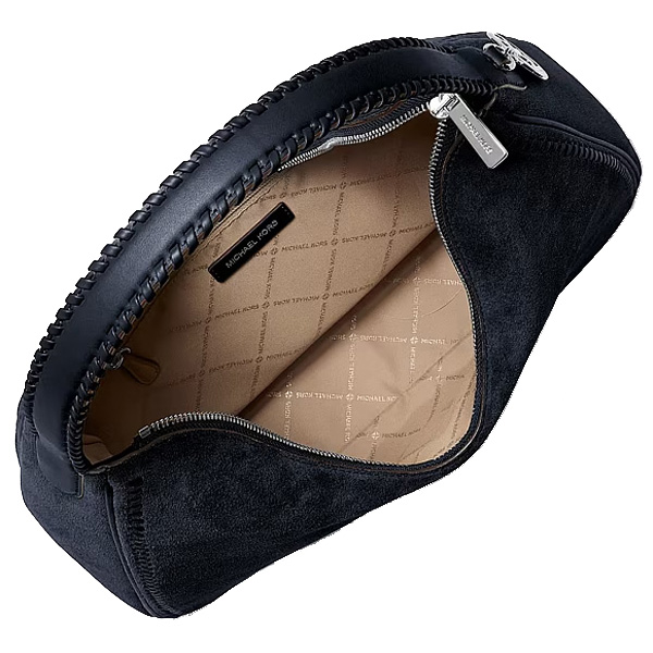 Michael Kors Nayla Medium Suede Hobo Shoulder Bag Navy # 35S6S5ZL6S