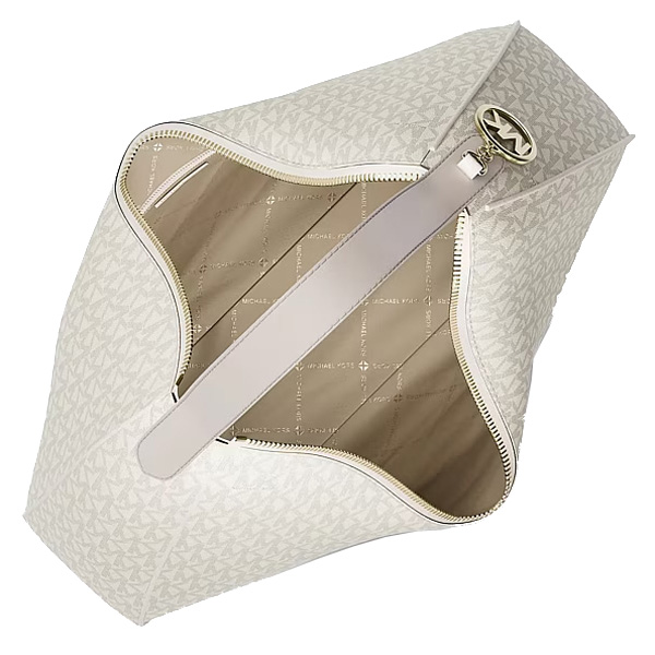 Michael Kors Nayla Medium Signature Logo Shoulder Bag Light Cream Multi # 35F5G5ZL6B