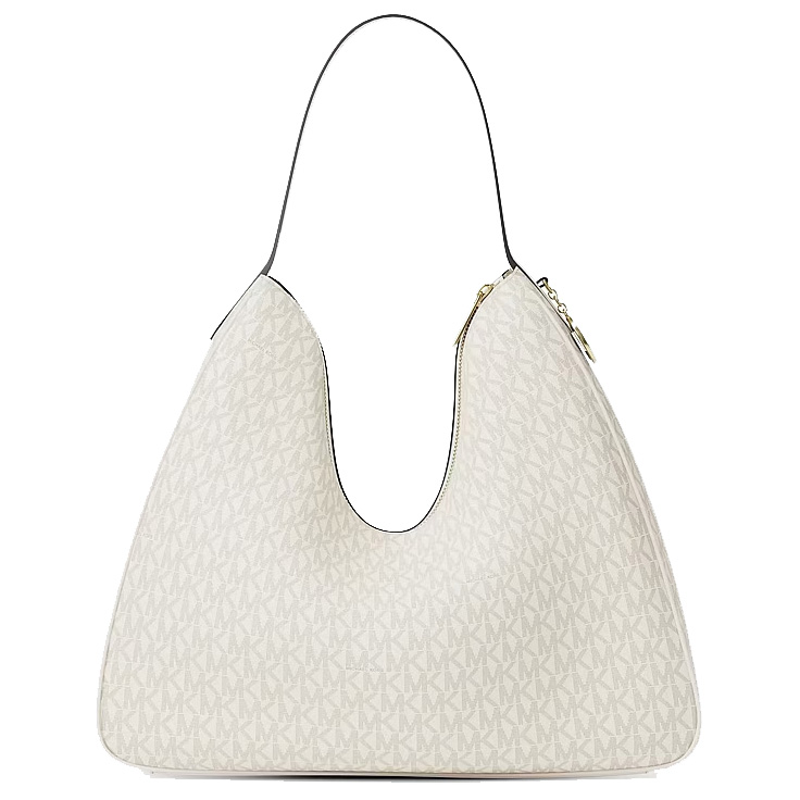 Michael Kors Nayla Medium Signature Logo Shoulder Bag Light Cream Multi # 35F5G5ZL6B