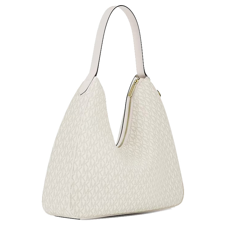 Michael Kors Nayla Medium Signature Logo Shoulder Bag Light Cream Multi # 35F5G5ZL6B