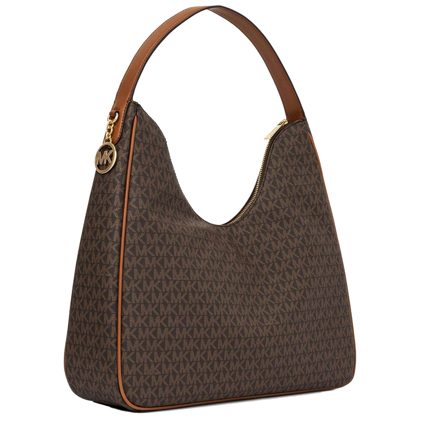 Michael Kors Nayla Medium Signature Logo Shoulder Bag Brown # 35F5G5ZL6B