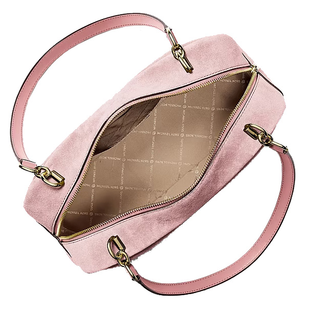 Michael Kors Cecily Medium Suede Shoulder Bag Powder Blush Blush Pink # 35S6G8CL2S