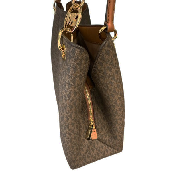 Michael Kors Christina Large Signature Logo Shoulder Bag Brown # 35T5G8WE6B