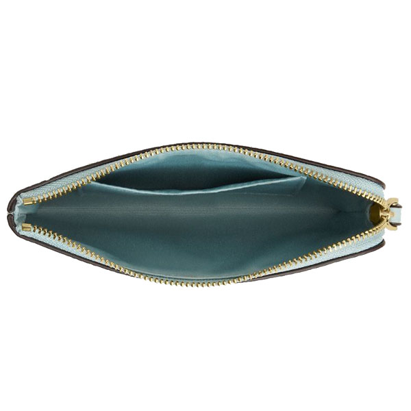 Coach Corner Zip Wristlet In Signature Canvas Light Blue Light blue # CEY93