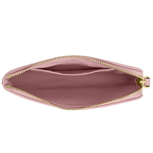 Coach Corner Zip Wristlet In Signature Denim Light Pink Light pink # CDF27