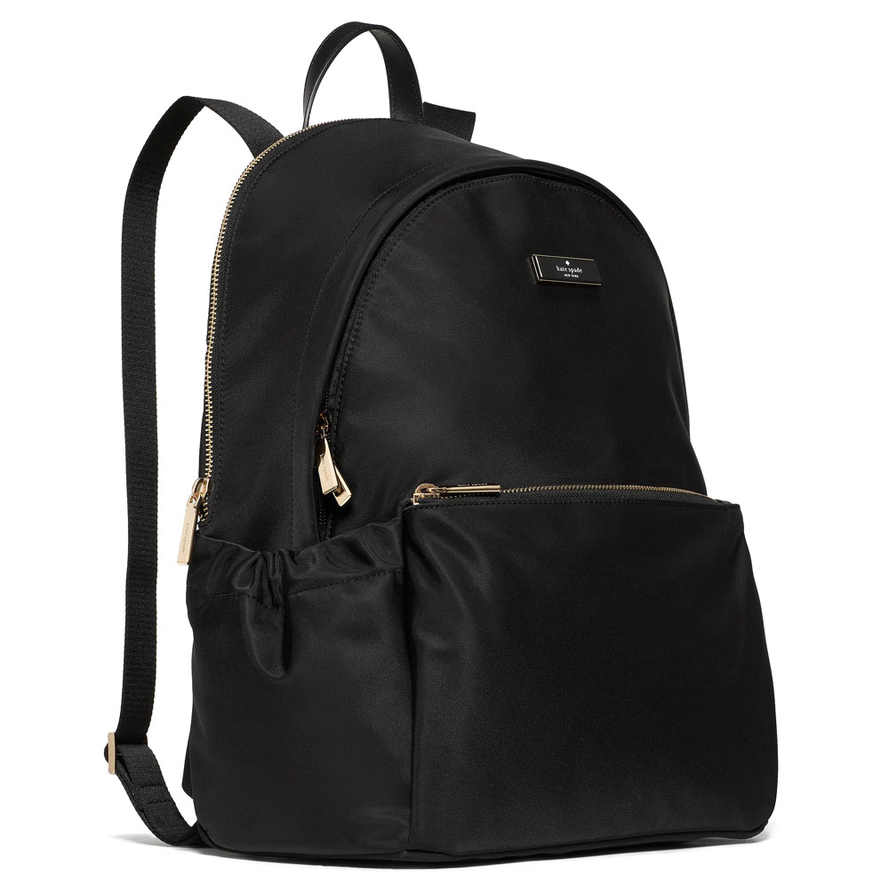 Kate Spade Carter Nylon Large Dome Backpack Black # KP111