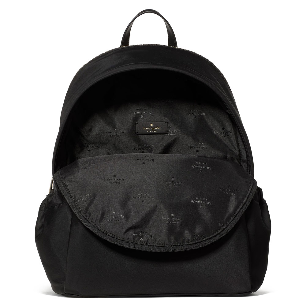 Kate Spade Carter Nylon Large Dome Backpack Black # KP111
