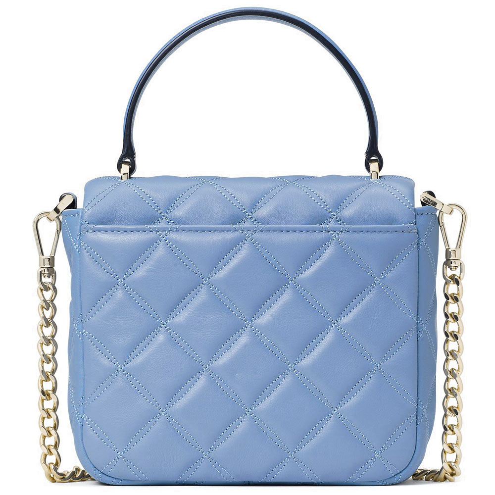 Kate Spade Sling Bag Natalia Smooth Quilted Square Crossbody Dusty Blue # K8162