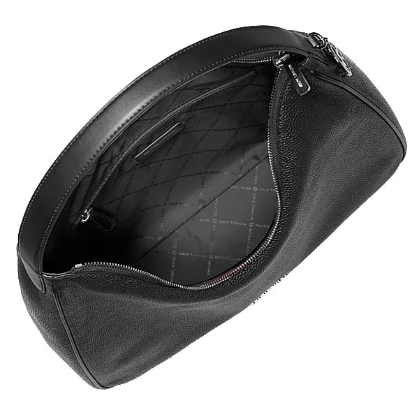 Michael Kors Nayla Medium Pebbled Leather Hobo Shoulder Bag Black # 35F5S5ZL6L