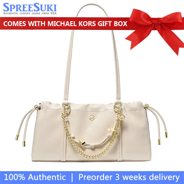 Michael Kors Matilda Small Cinched Shoulder Bag Light Cream # 35T6GMTL6U
