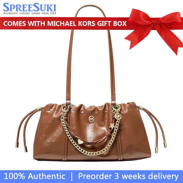 Michael Kors Matilda Small Cinched Shoulder Bag Luggage Brown # 35T6GMTL6U
