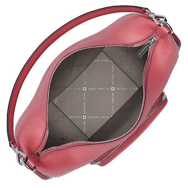 Michael Kors Merritt Medium Pebbled Leather Convertible Shoulder Bag Hibiscus Pink # 35R6S0WS8L