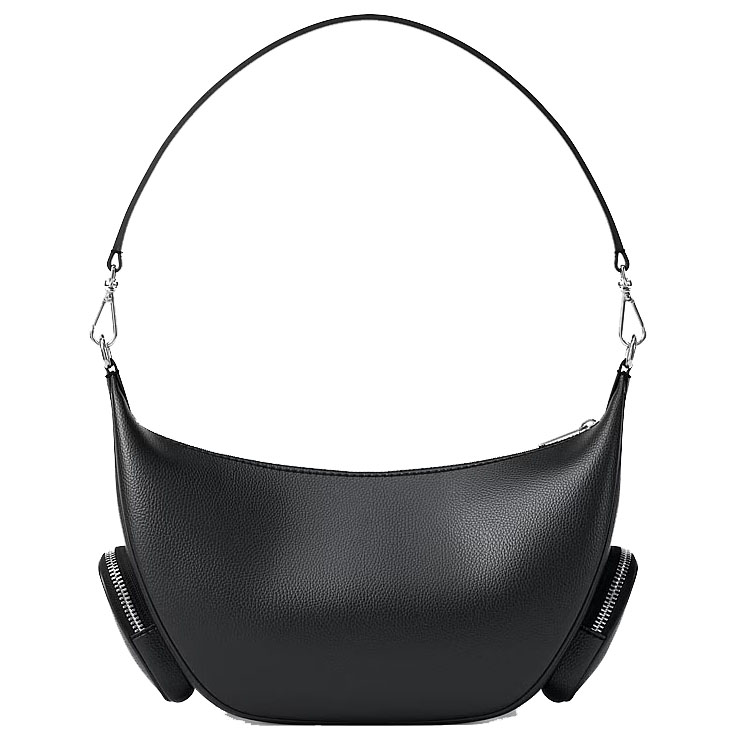 Michael Kors Merritt Medium Pebbled Leather Convertible Shoulder Bag Black # 35R6S0WS8L