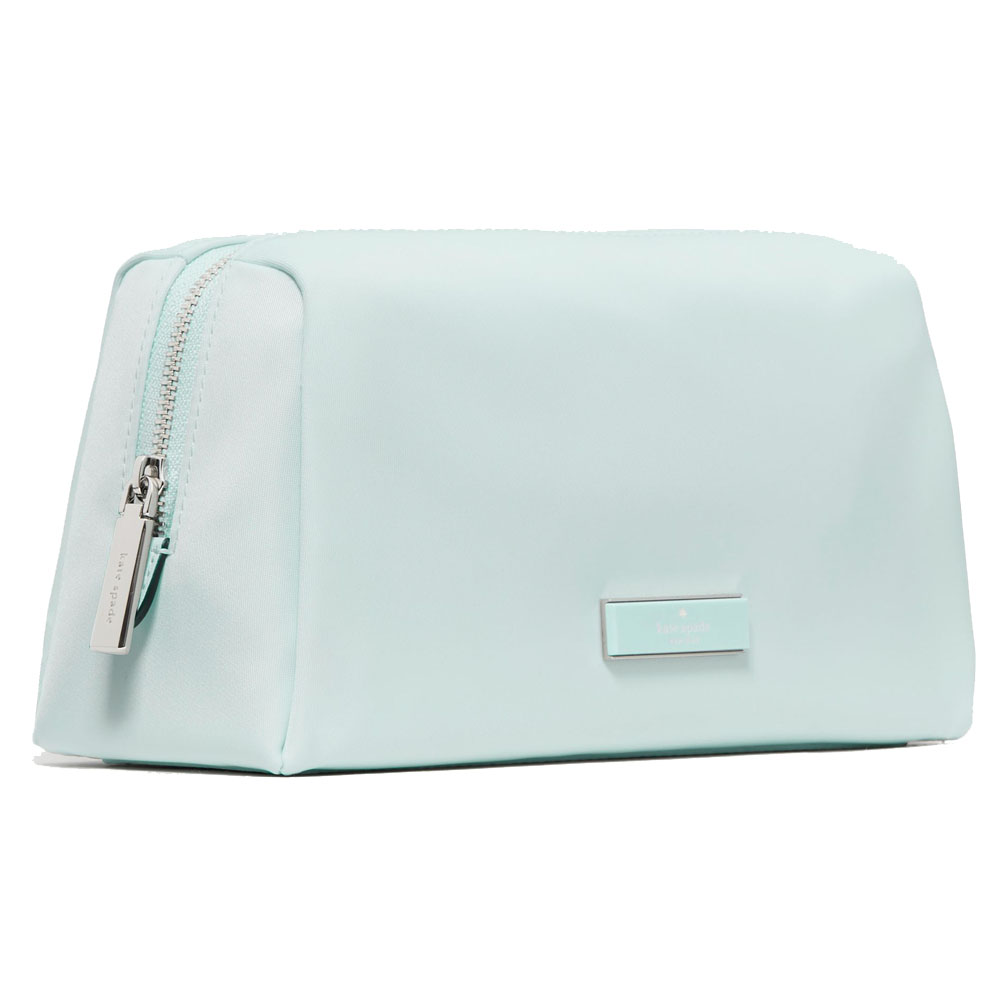 Kate Spade Carter Nylon Cosmetic Pouch Makeup Bag Crisp Sky Sky Blue # KL875
