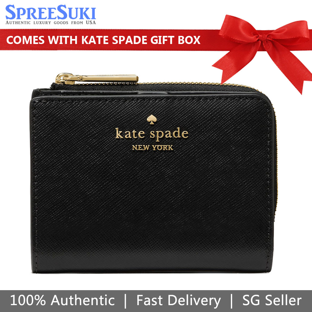 Kate Spade Small L-Zip Wallet Black # KN767D1