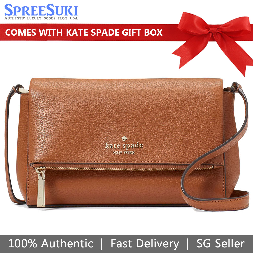 Kate Spade Leila Mini Crossbody Warm Gingerbread Brown # KE487