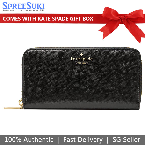 Kate Spade Large Continental Wallet Black # KN776