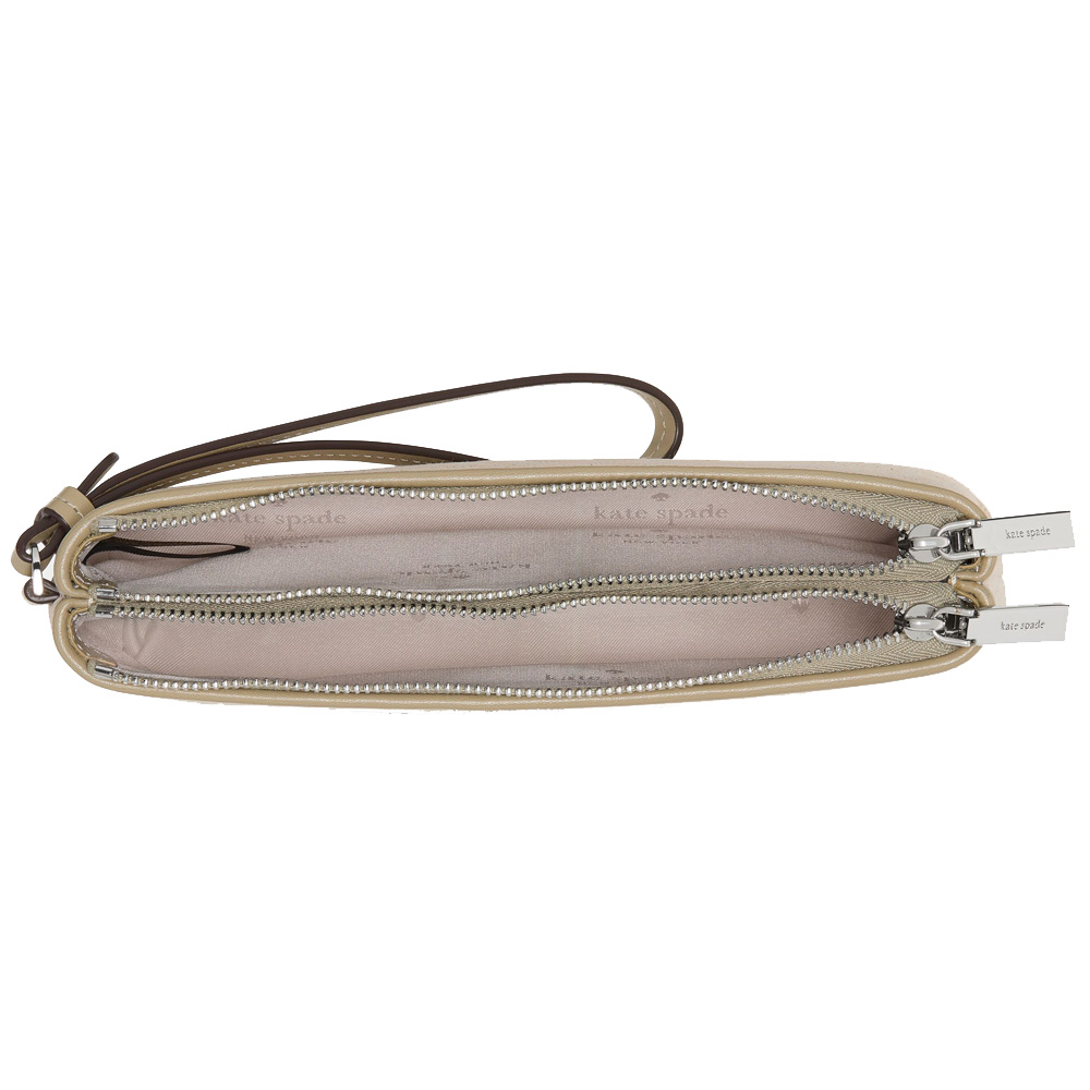 Kate Spade Wren Twill Wristlet Elm Multi Khaki # KO548