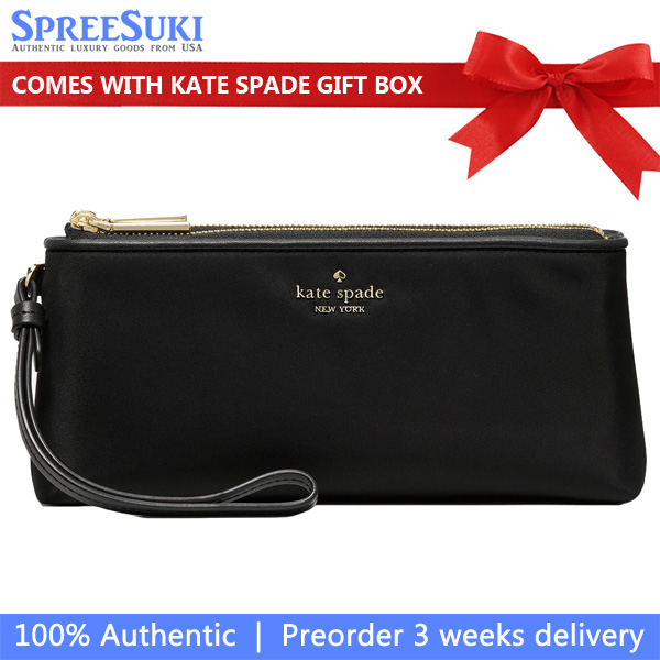Kate Spade Wren Nylon Wristlet Black # KO546
