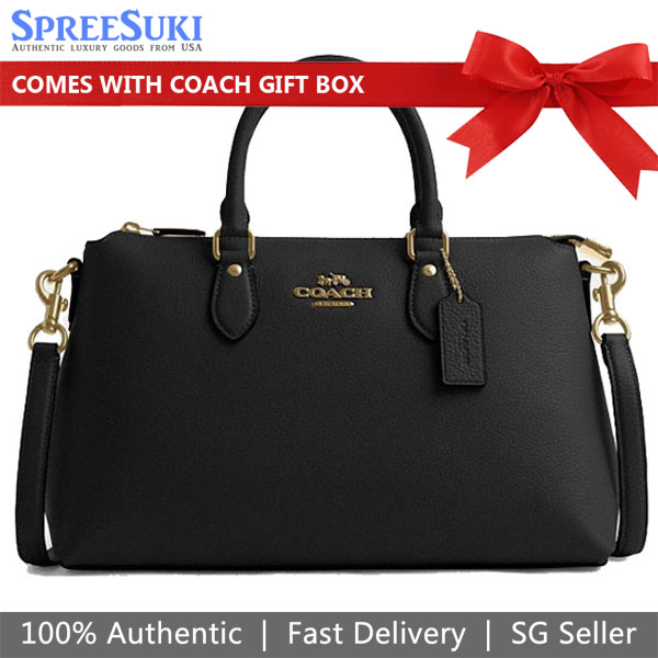 Coach Georgia Satchel Bag Black # CR156