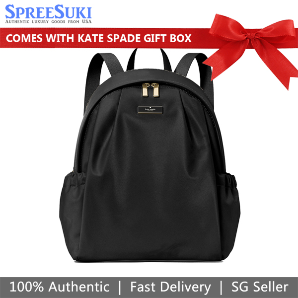 Kate Spade Carter Nylon Large Backpack Black # KL962