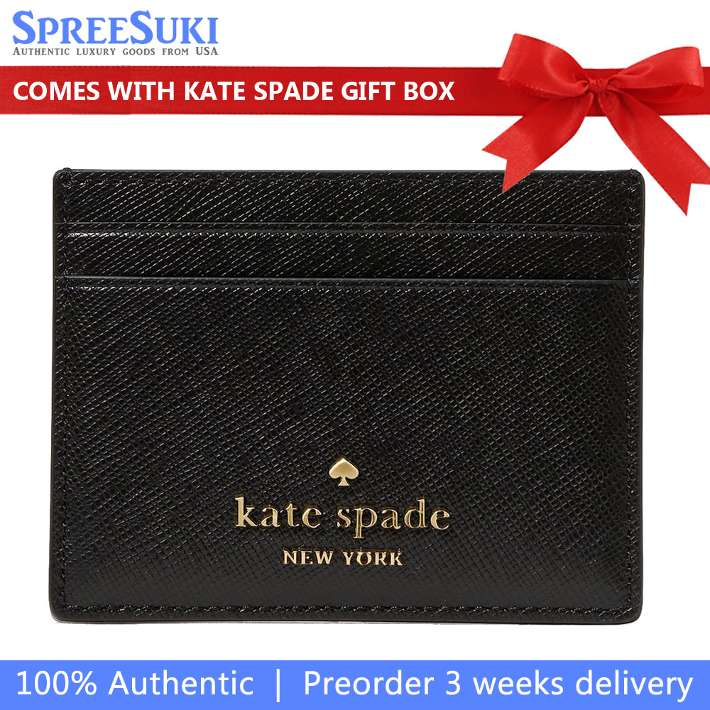 Kate Spade Small Slim Card Holder Black # KN760
