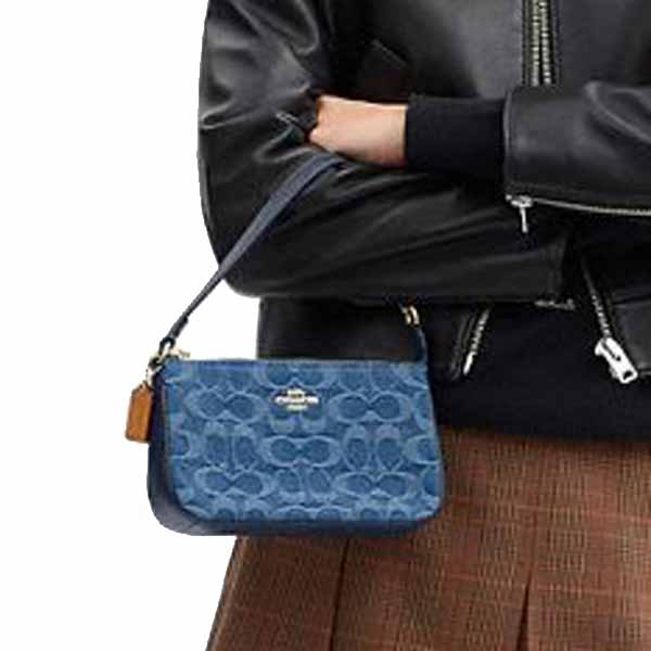 Coach Nolita 19 In Signature Denim Indigo Blue Denim # CDE31
