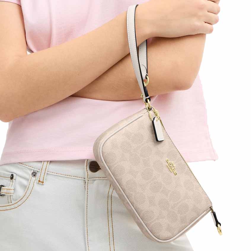 Coach Nolita 19 In Signature Canvas Sand Chalk # CW426