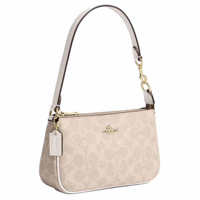 Coach Nolita 19 In Signature Canvas Sand Chalk # CW426
