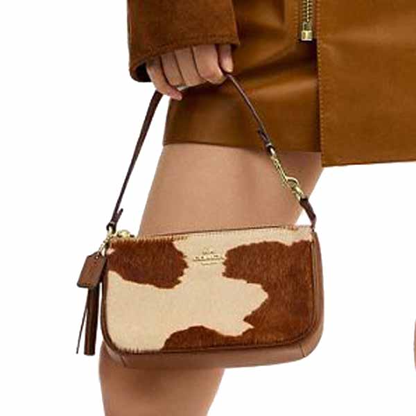 Coach Nolita 19 In Haircalf With Cow Print Cow Multi Brown # CDW34