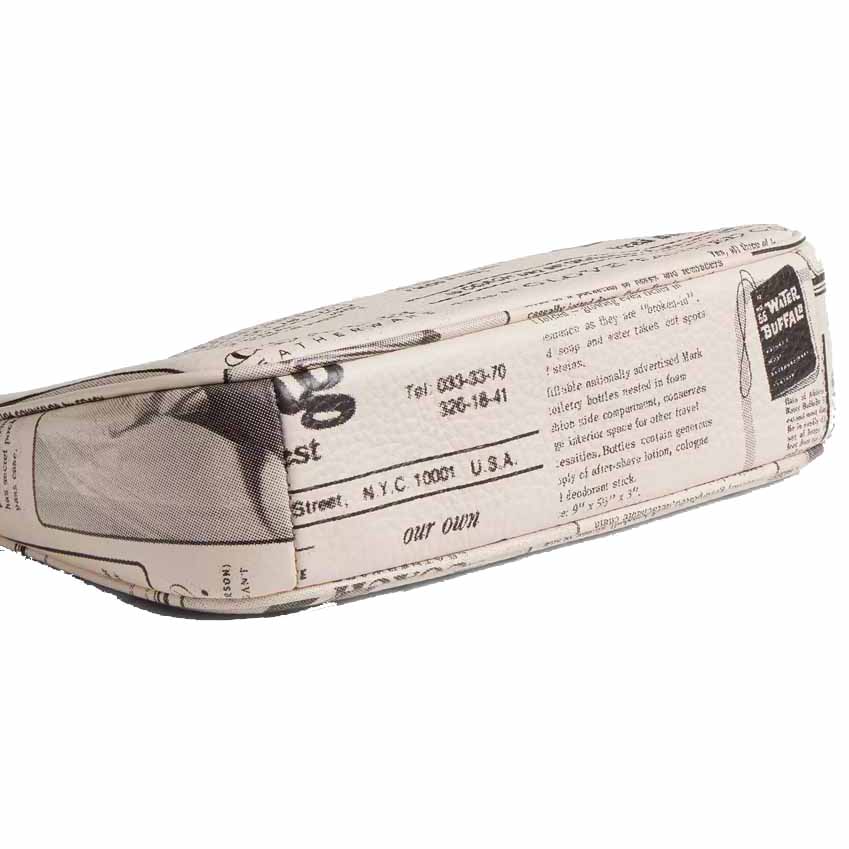 Coach Nolita 19 With Newspaper Print Silver Chalk Multi White # CDC27